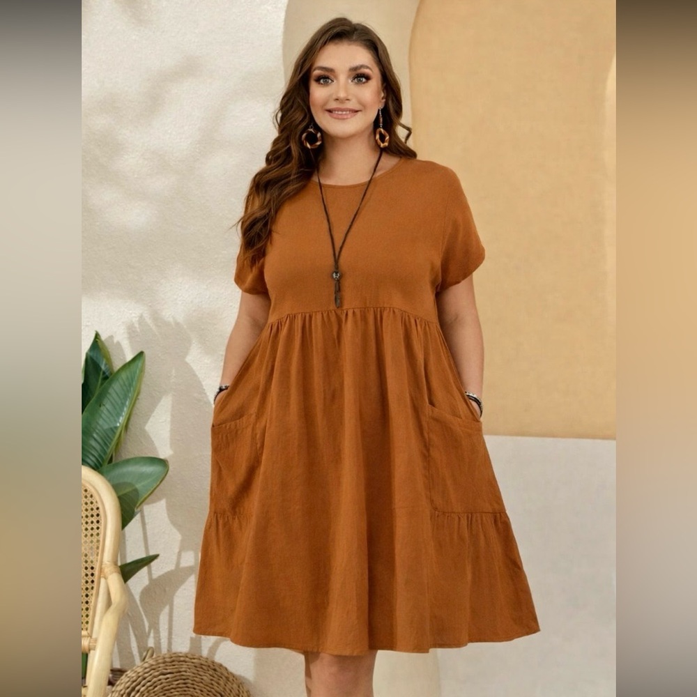 Emery Rose Brown Midi Dress for Women